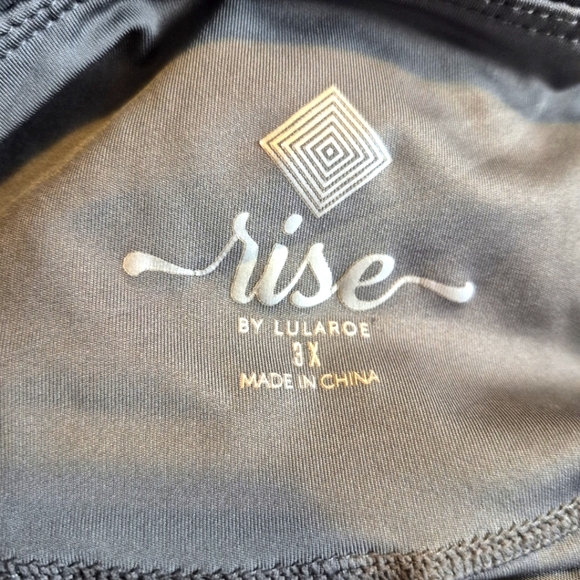 LuLaRoe Rise Brave line women's size 3X leggings gray 3 pockets VGUC - Picture 4 of 7